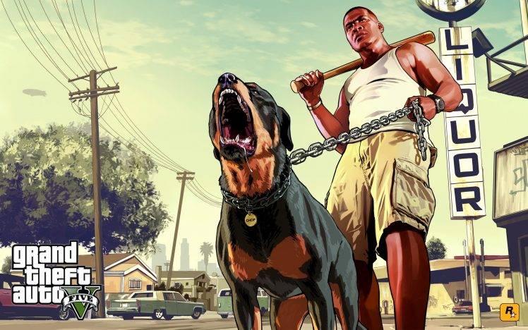 Grand Theft Auto V, Dog HD Wallpaper Desktop Background