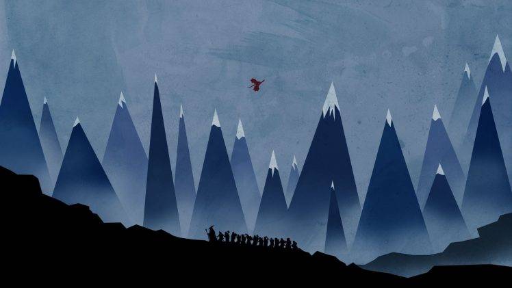 The Hobbit, Minimalism, Gandalf, Mountain, Smaug HD Wallpaper Desktop Background