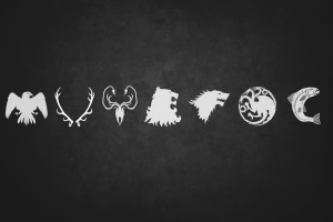 Game Of Thrones, A Song Of Ice And Fire, House Stark, House Baratheon, House Arryn, House Greyjoy, House Lannister, House Targaryen, House Tully, Sigils