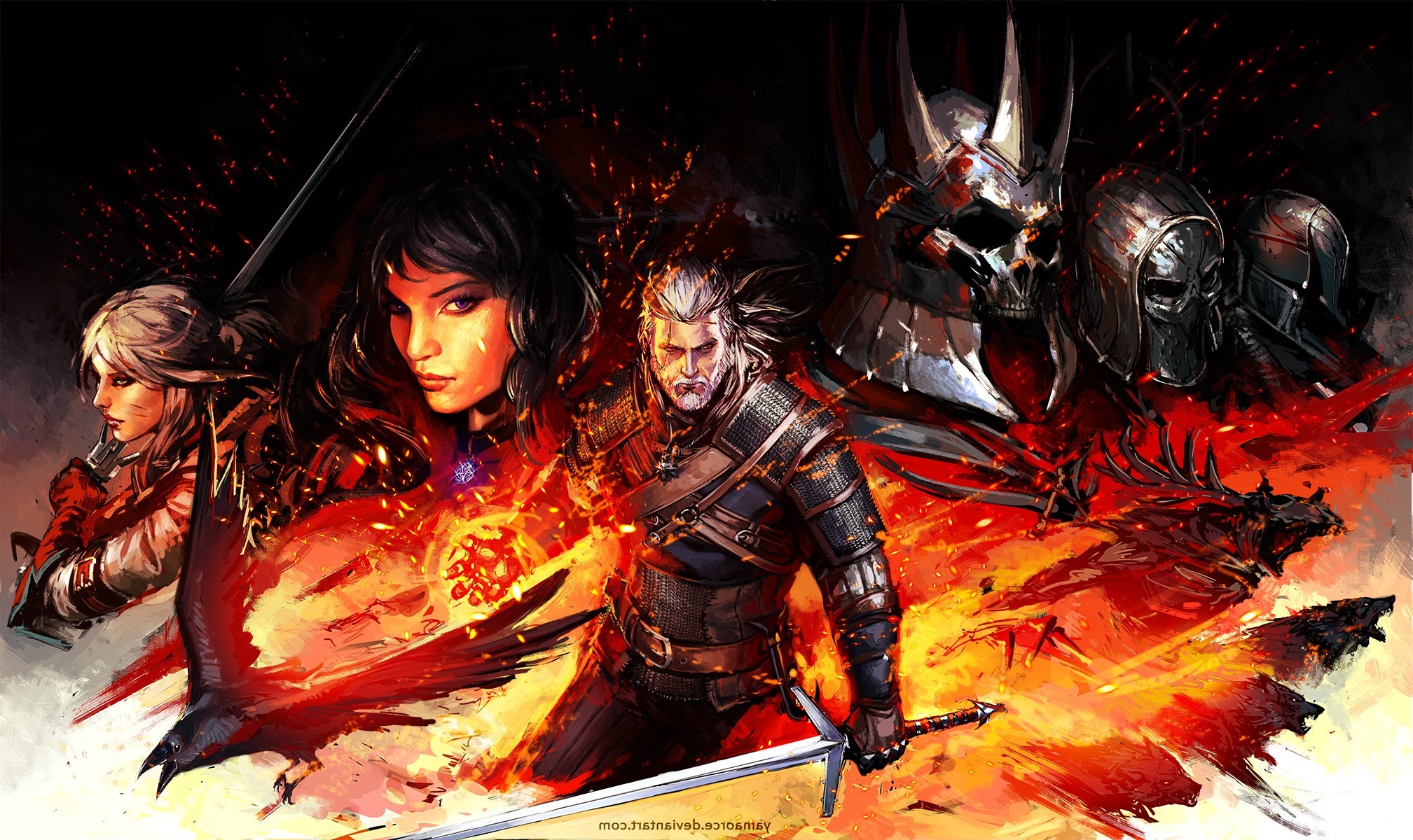 Geralt Of Rivia, The Witcher 3: Wild Hunt, Yennefer Of Vengerberg, Cirilla Fiona Elen Riannon Wallpaper