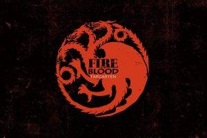 anime, A Song Of Ice And Fire, Game Of Thrones, House Targaryen, Dragon, Grunge, Sigils