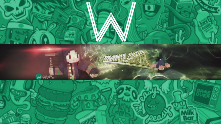  Minecraft Banner YouTube Graphic Design Photoshop 