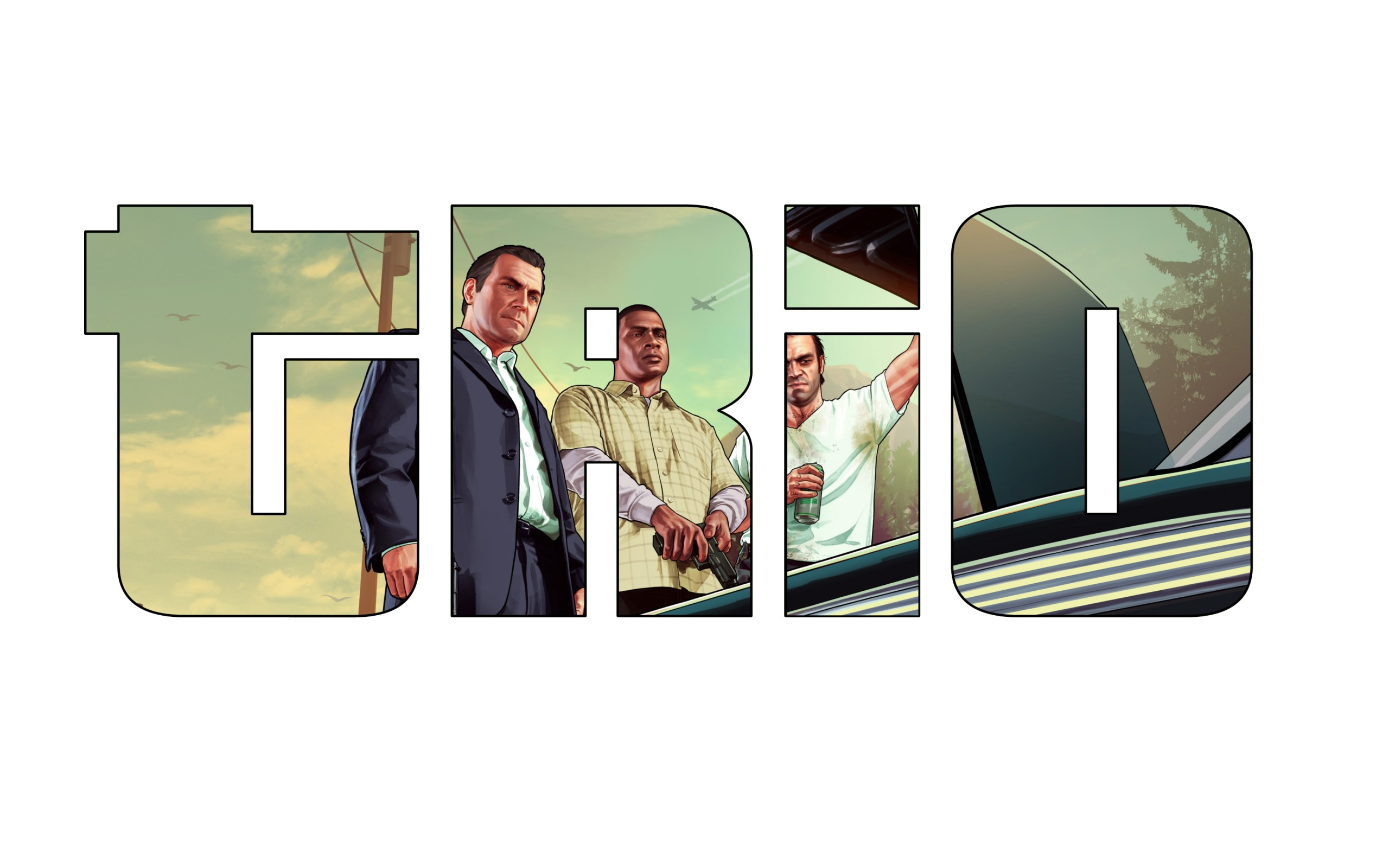 Grand Theft Auto V, Transparent Background Wallpaper