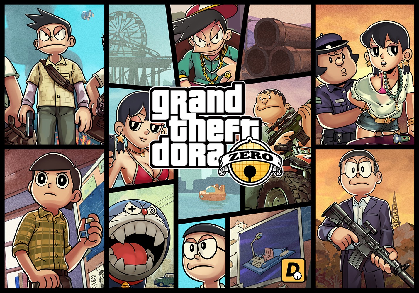 Fondos de pantalla : ilustración, dibujos animados, Grand Theft Auto V ...