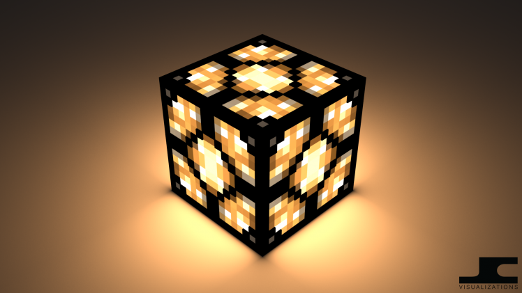 Minecraft, Cube, Redstone Lamp HD Wallpaper Desktop Background