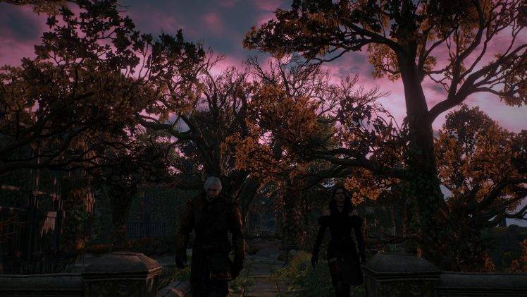 The Witcher 3: Wild Hunt, Geralt Of Rivia, Yennefer Of Vengerberg, Garden HD Wallpaper Desktop Background
