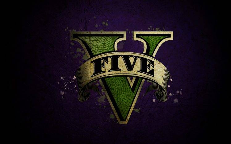 Grand Theft Auto V, Logo HD Wallpaper Desktop Background
