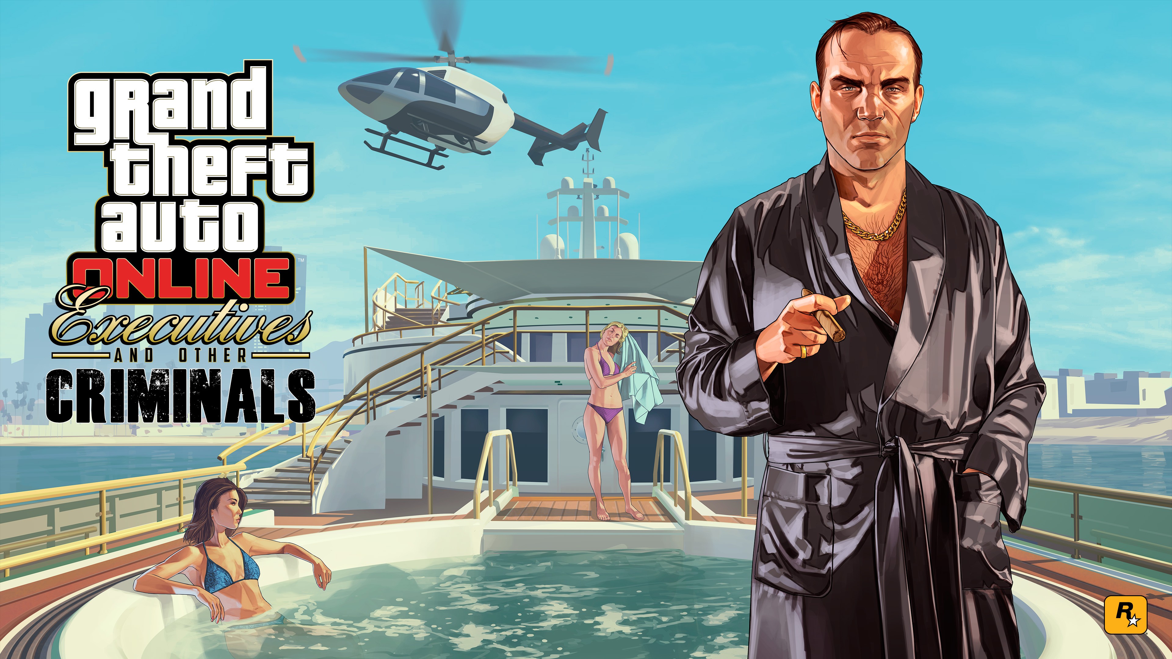 Grand Theft Auto V, Grand Theft Auto V Online, Yacht, Helicopters, Cigars, Helipads, Rockstar Games Wallpaper