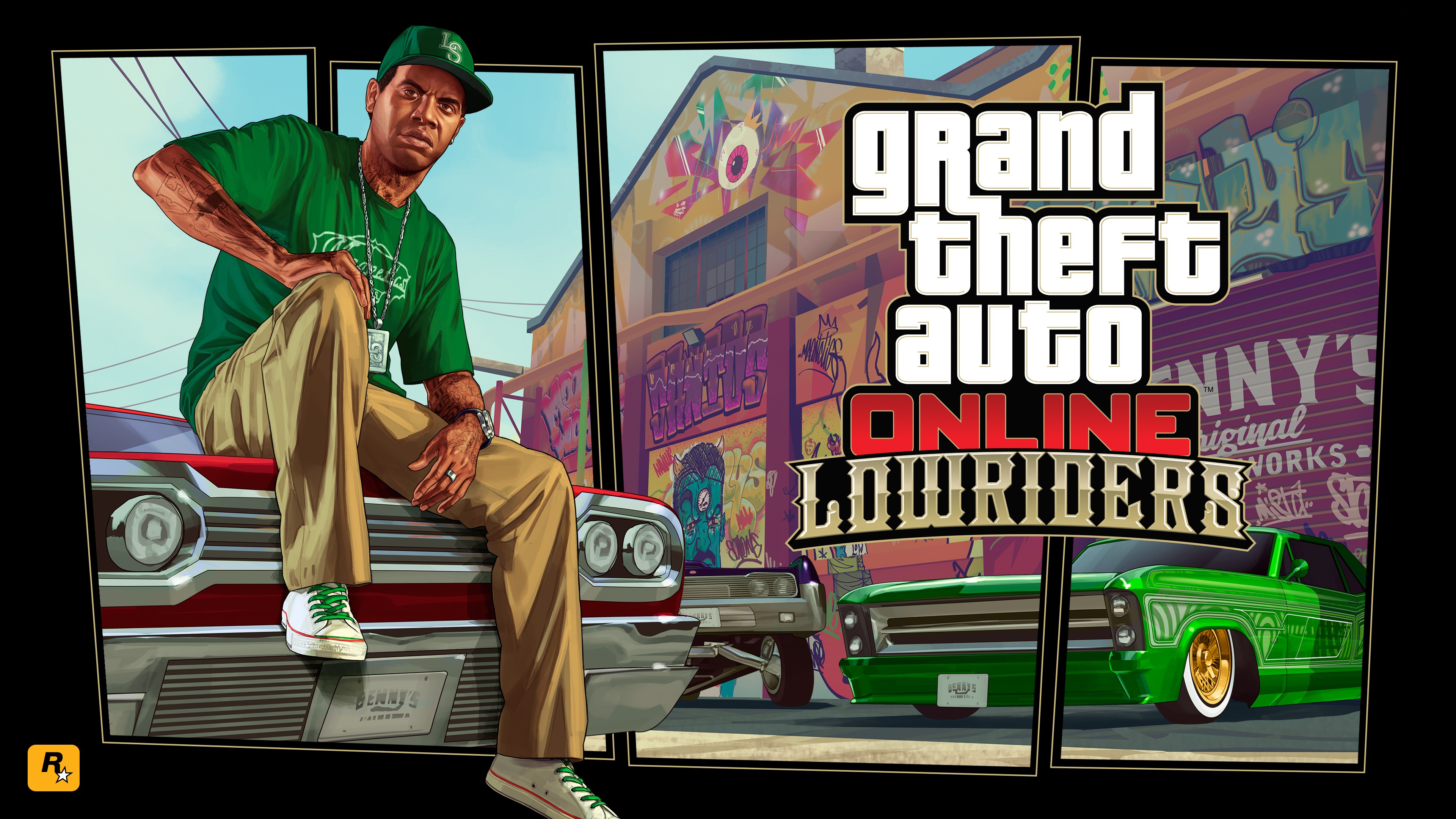 Grand Theft Auto V, Grand Theft Auto V Online, Lowrider, Rockstar Games, Graffiti Wallpaper
