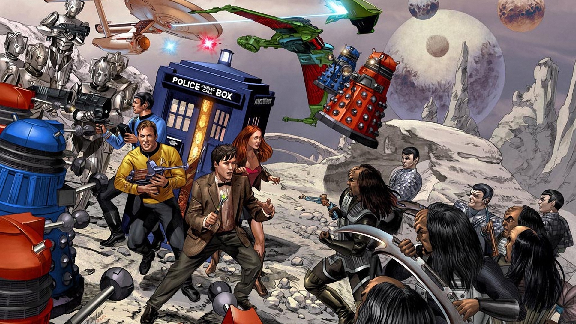 Star Trek, Doctor Who Wallpaper