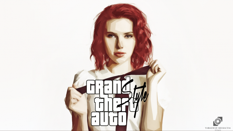 Scarlett Johansson, Celebrity, Women, Actress, Hollywood, Grand Theft Auto, Photoshop HD Wallpaper Desktop Background