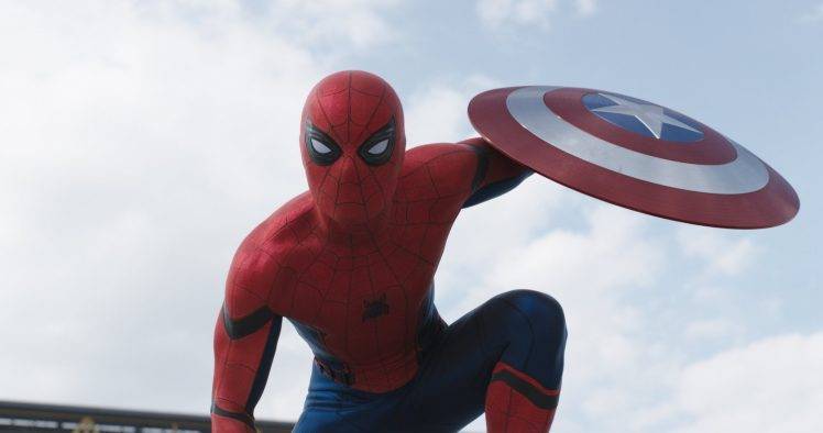 Peter Parker, Spider Man, Captain America, Captain America: Civil War, Shield, Movies HD Wallpaper Desktop Background