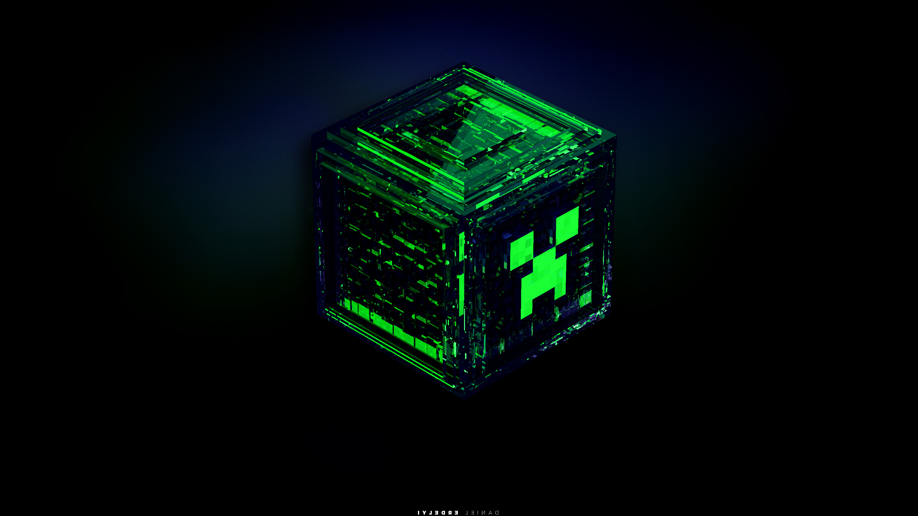 creeper, Minecraft, Green Wallpaper