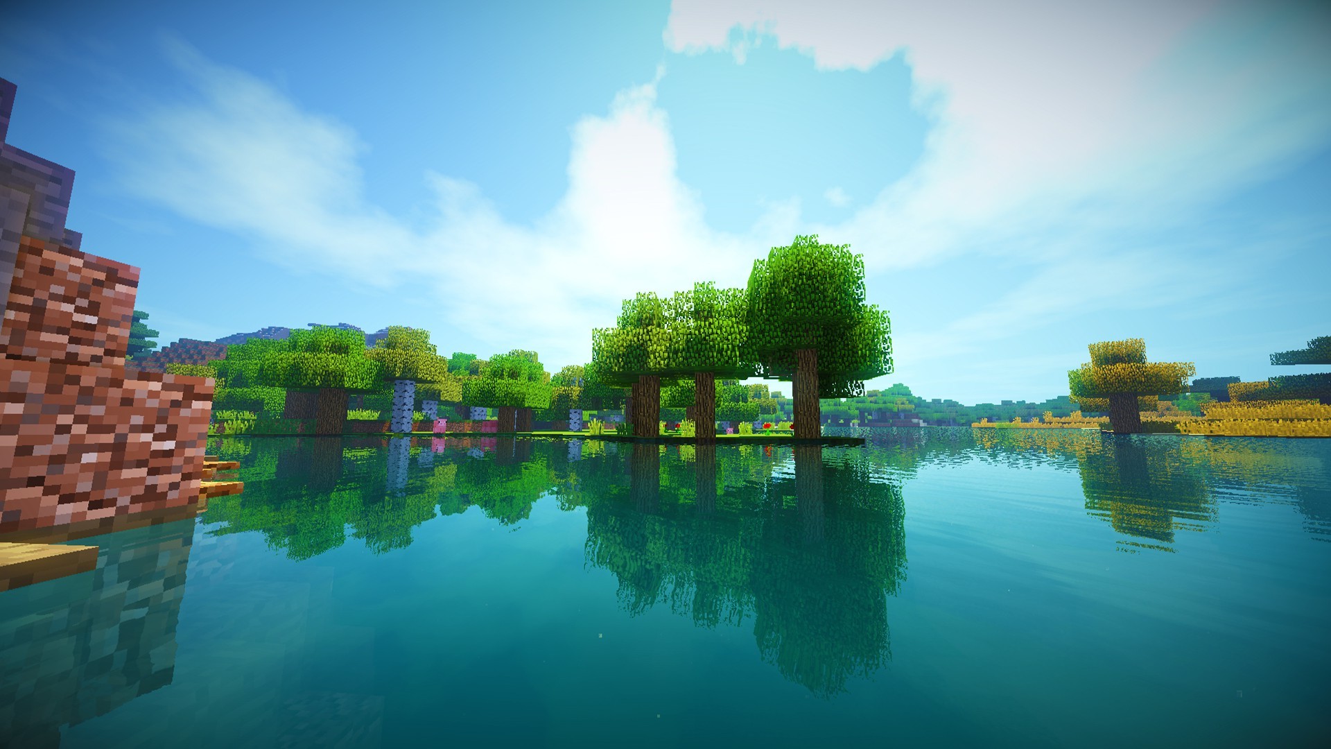 Minecraft, Shaders Wallpaper