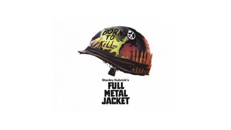 peace Sign, Full Metal Jacket, Movie Poster, Stanley Kubrick, Vietnam War, Helmet HD Wallpaper Desktop Background