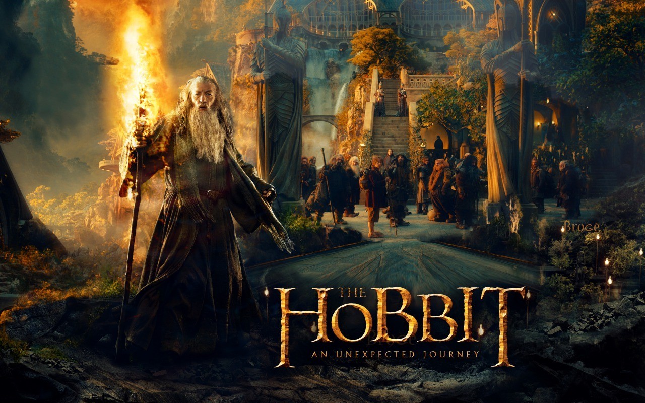 Gandalf, Ian McKellen, Dwarfs, Demba Ba, Martin Freeman, The Lord Of The Rings, The Hobbit: An Unexpected Journey, Movies Wallpaper