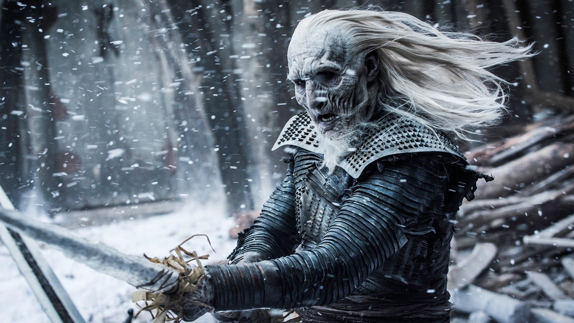white Walkers, Game Of Thrones, Snow, TV Wallpaper