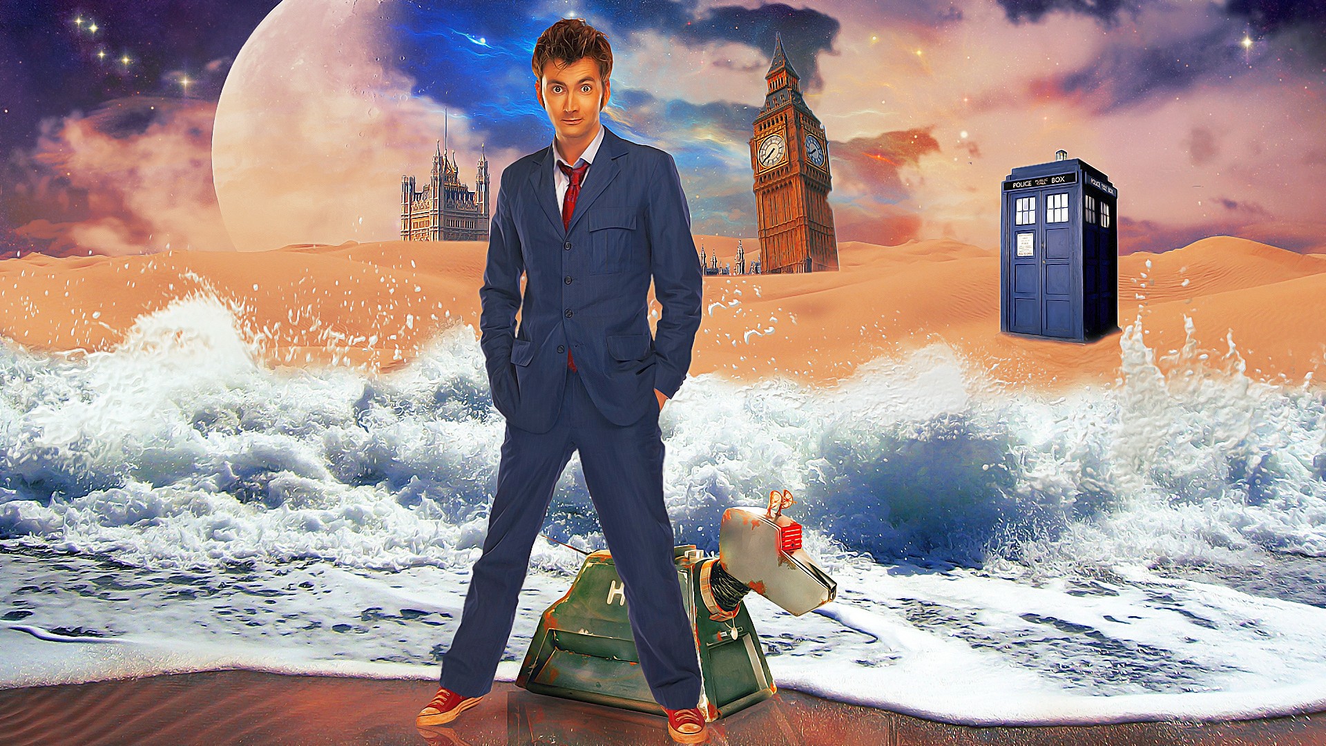 Doctor Who, The Doctor, TARDIS, David Tennant, Tenth Doctor Wallpaper