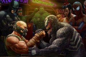 Bane, Green Lantern, Wolverine, Marvel Vs DC Comic, Marvel Comics, DC Comics, Spider Man, Batman, Venom, Drawing