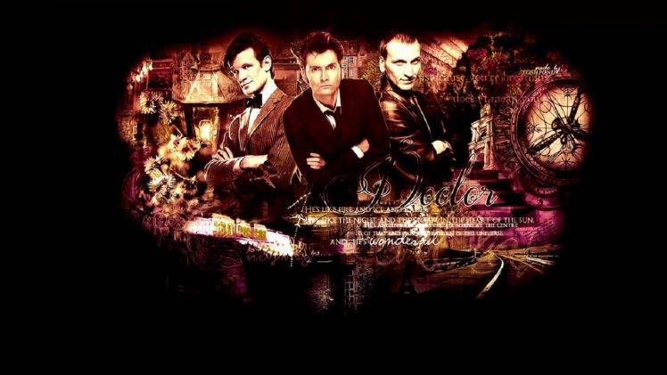 Doctor Who, The Doctor, TARDIS, Christopher Eccleston, David Tennant, Matt Smith, Tenth Doctor, Eleventh Doctor HD Wallpaper Desktop Background