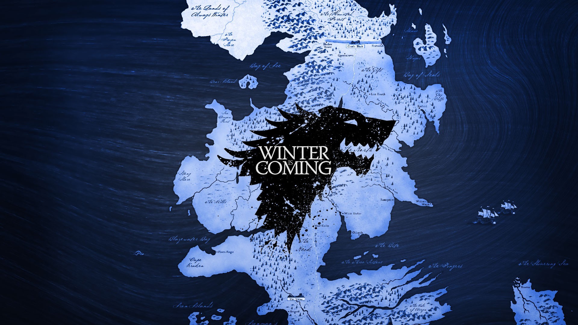 Game Of Thrones, Map, Winter Is Coming, Logo Wallpaper