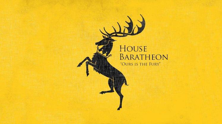 Game Of Thrones, House Baratheon, Sigils, Yellow Background HD Wallpaper Desktop Background