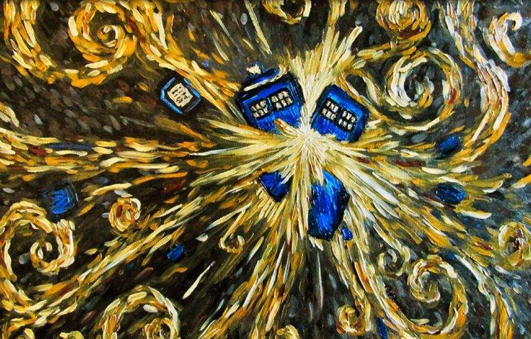 Doctor Who, TARDIS, Painting, Vincent Van Gogh HD Wallpaper Desktop Background