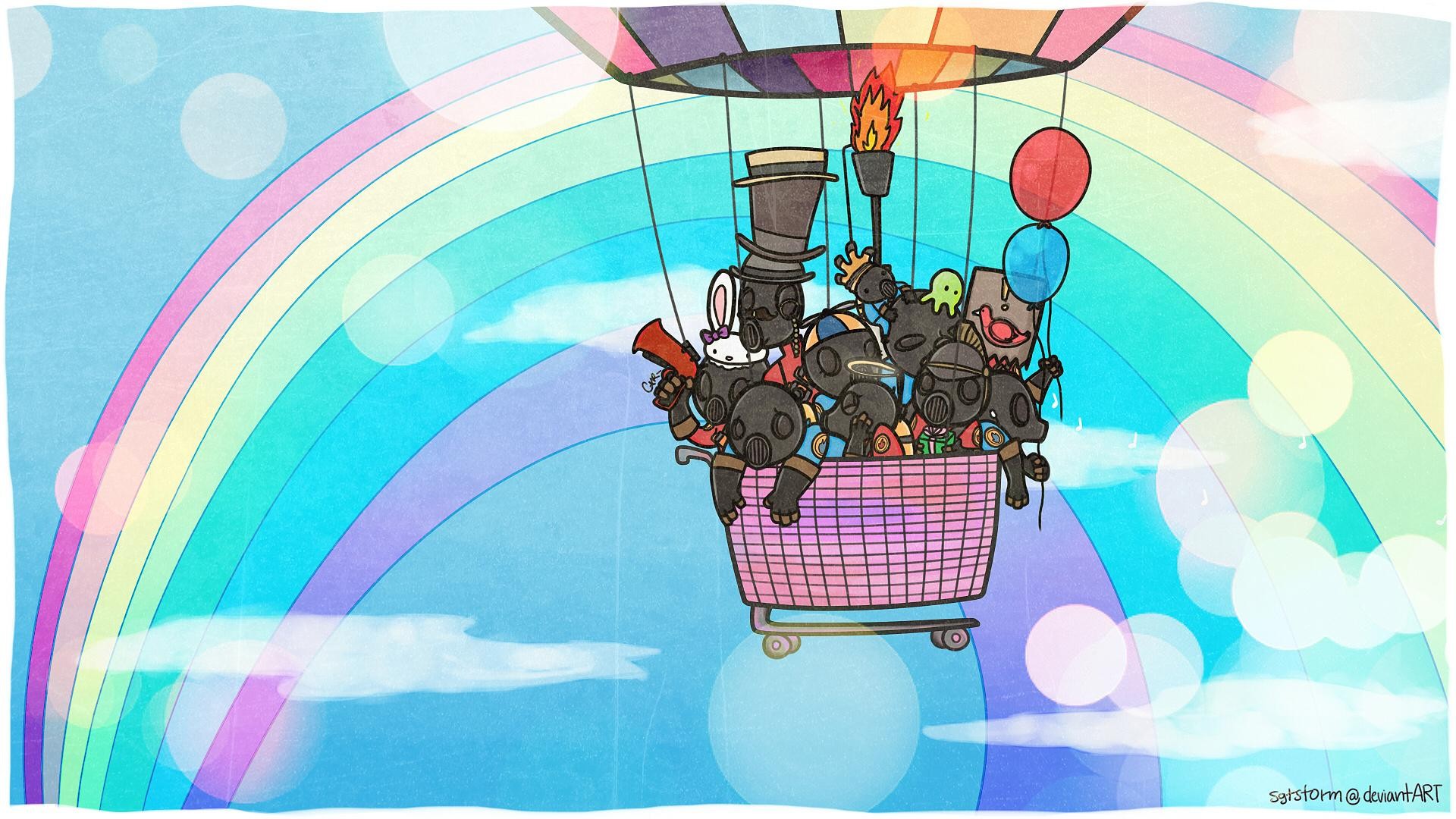rainbows, Team Fortress 2, Pyroland Wallpaper