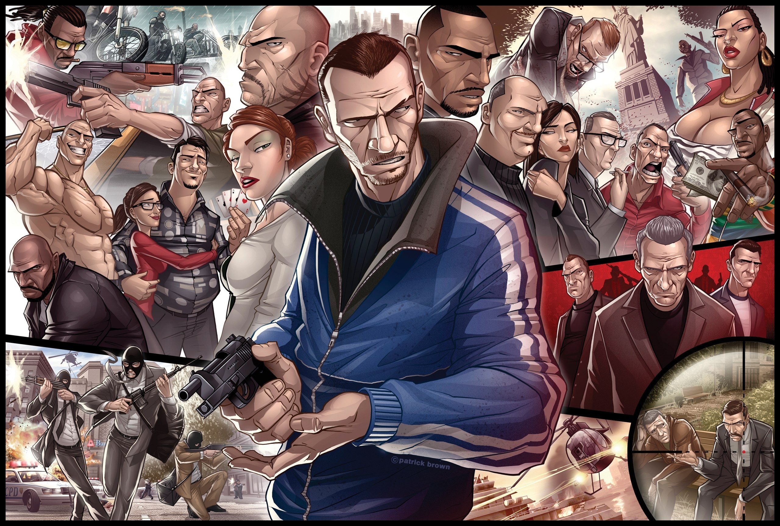 Grand Theft Auto, Niko Bellic, Artwork Wallpaper