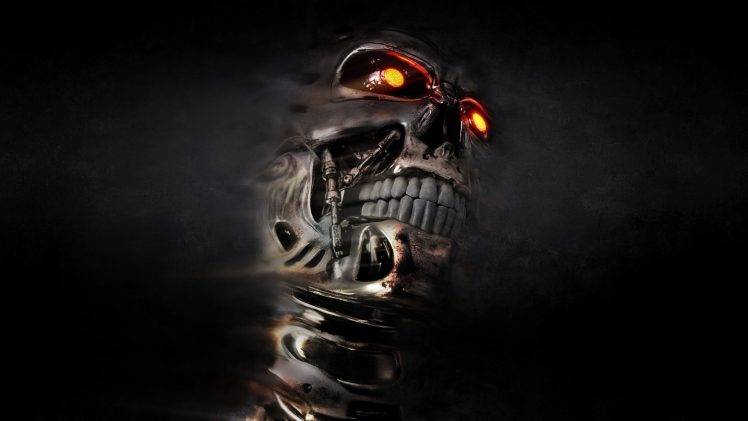skull, Endoskeleton, Terminator HD Wallpaper Desktop Background