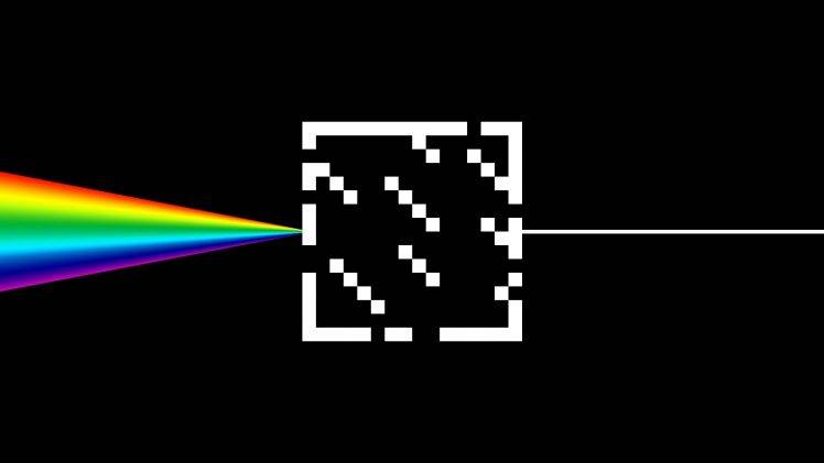 Minecraft Minimalism Black Glass Rainbows Pink Floyd