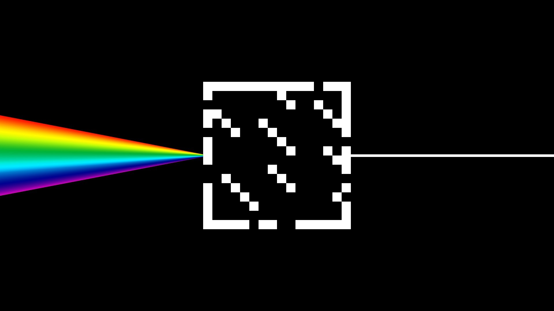 Minecraft Minimalism Black Glass Rainbows Pink Floyd Dark