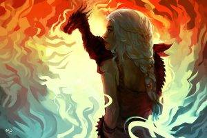 Game Of Thrones, Daenerys Targaryen, Artwork, Fan Art, Dragon