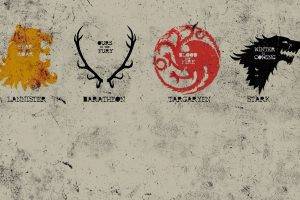 Game Of Thrones, House Stark, House Targaryen, House Lannister, House Baratheon, Sigils