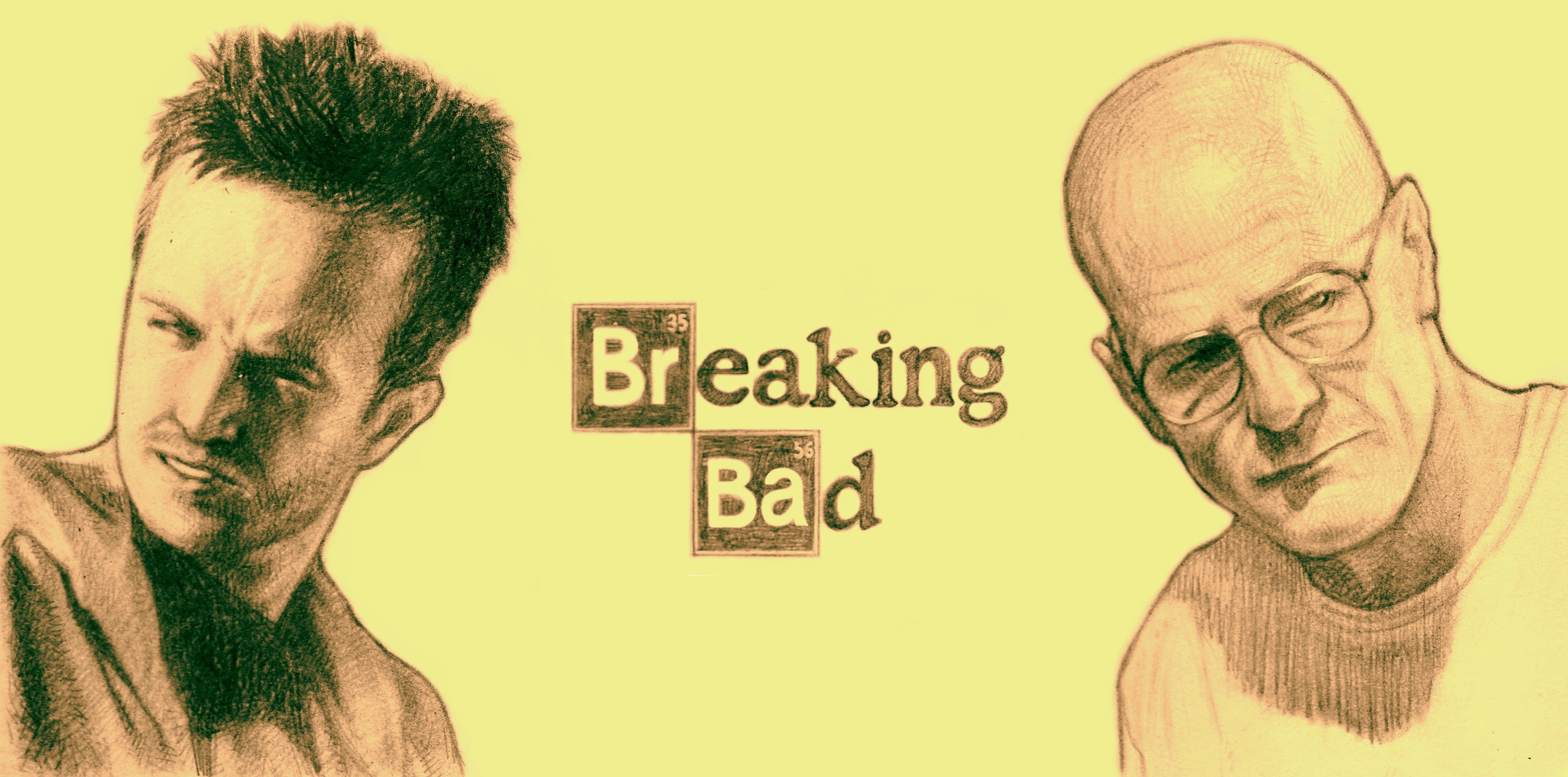Breaking Bad, Sketches, Fan Art, Jesse Pinkman, Walter White Wallpaper