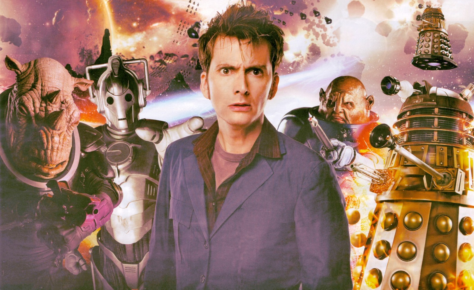 Doctor Who, The Doctor, Daleks, Cybermen, David Tennant, Tenth Doctor Wallpaper