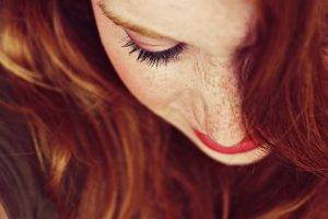 women, Redhead, Freckles