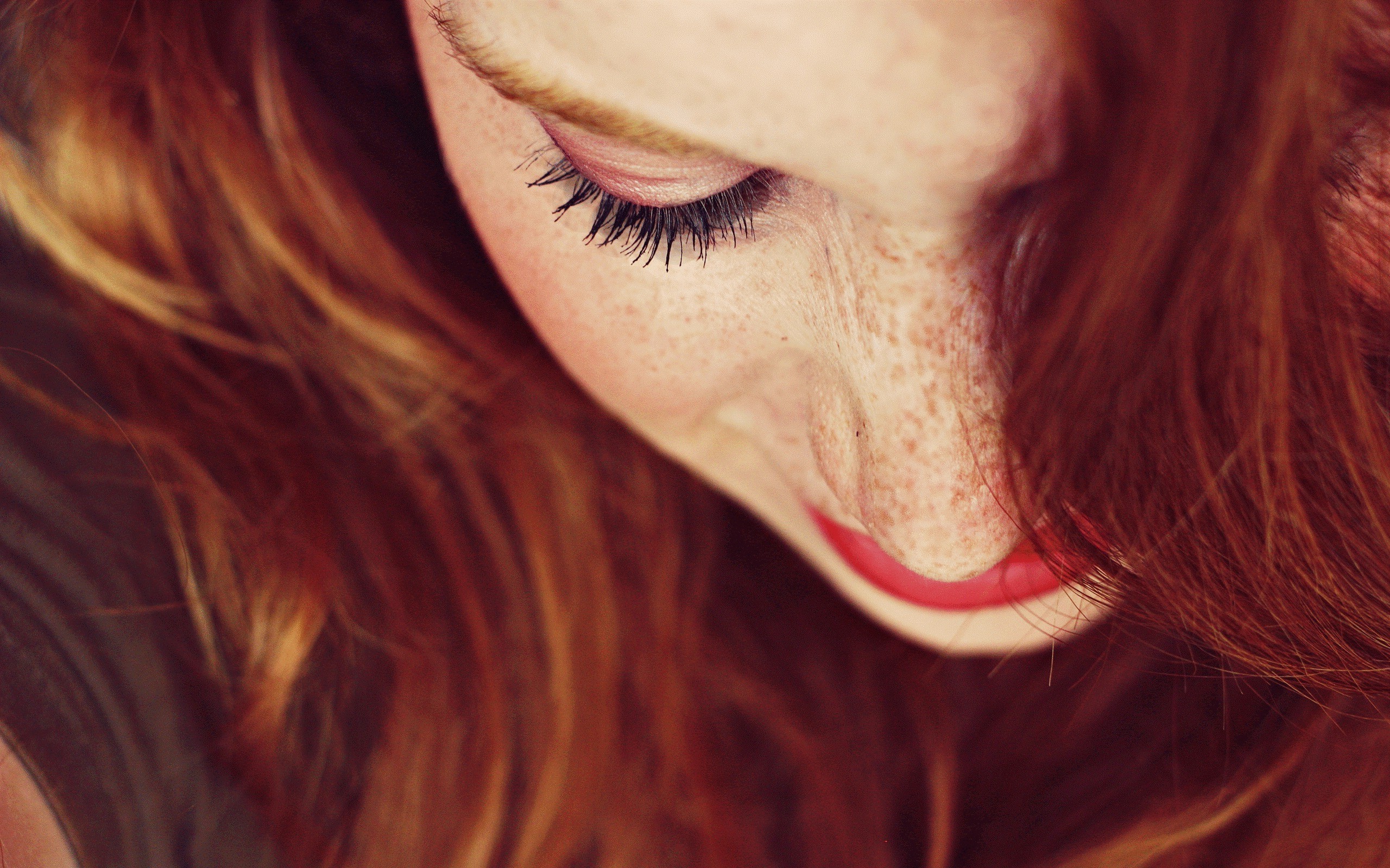 women, Redhead, Freckles Wallpaper