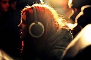 redhead, Headphones