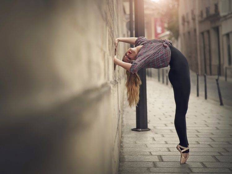 ballerina, Women, Yoga Pants HD Wallpaper Desktop Background