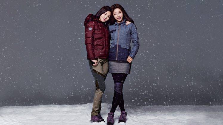 women, Asian, Winter, Snow, Korean HD Wallpaper Desktop Background