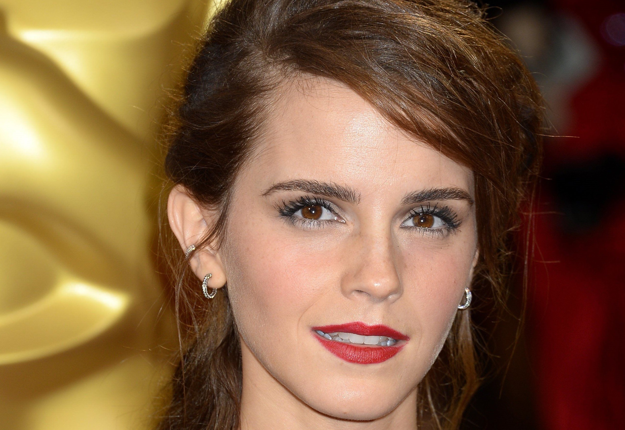 Emma Watson, Women, Brunette, Brown Eyes, Face Wallpaper