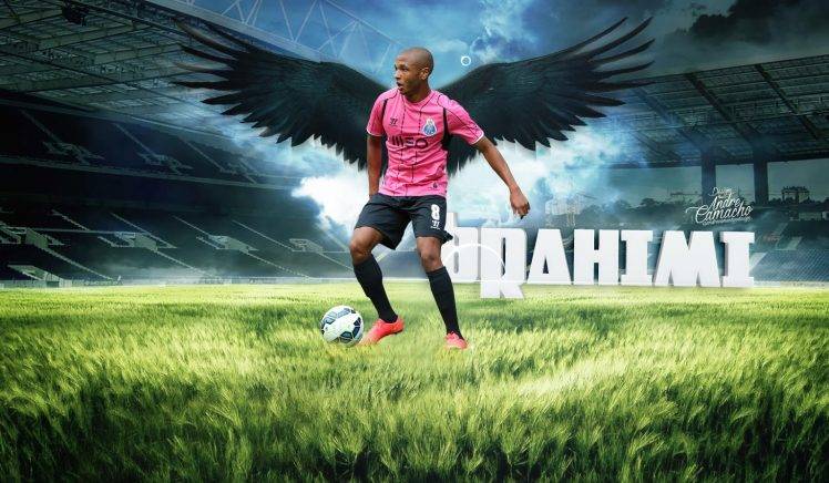 soccer, Photo Manipulation, Yacine Brahimi, F.C. Porto HD Wallpaper Desktop Background