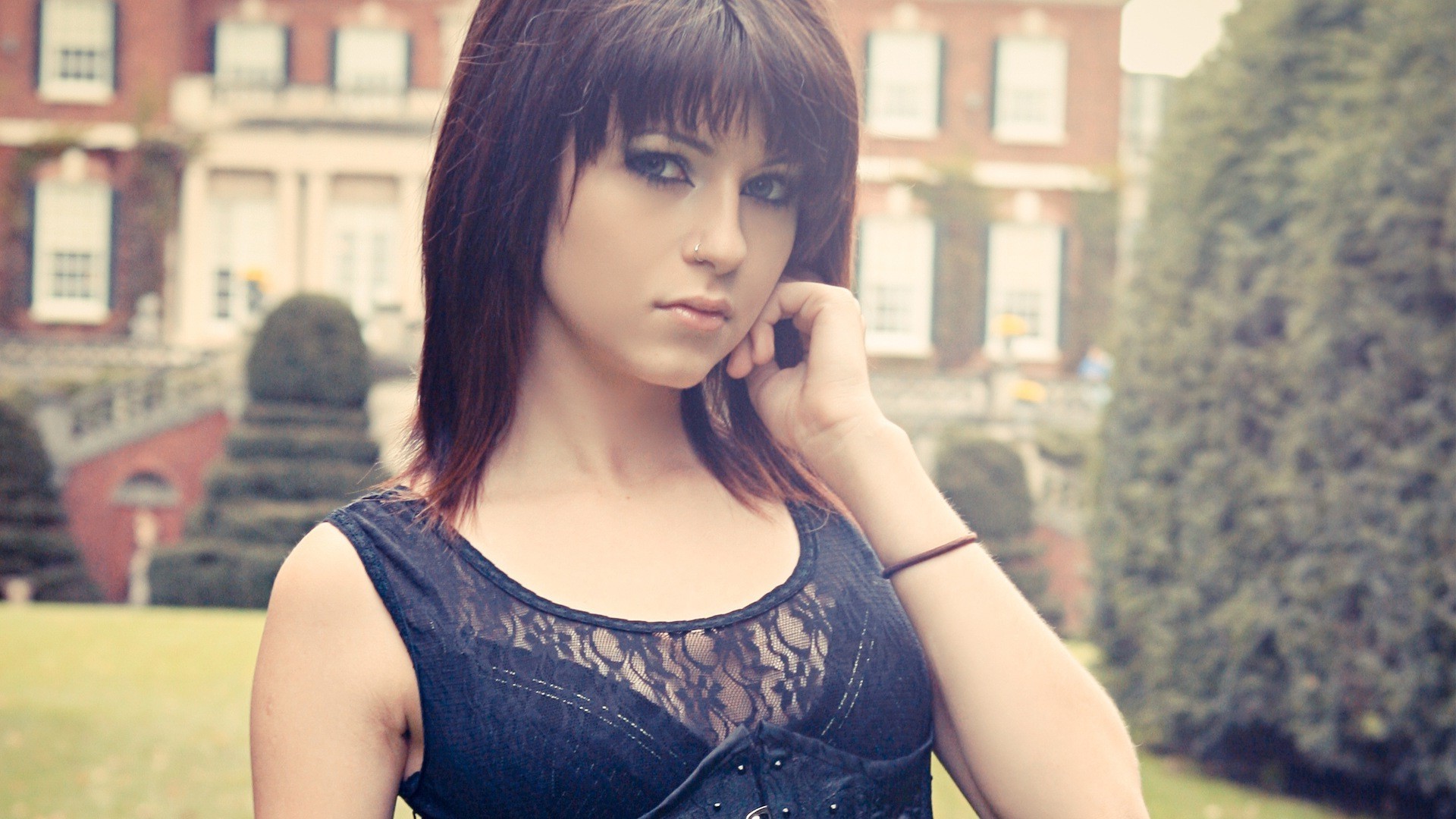 Neon Lynxie, Brunette, Corsets Wallpaper
