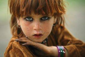 Afghan Girl, National Geographic, Bangles, Green Eyes, Bangs