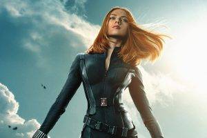 Black Widow, Scarlett Johansson, Captain America: The Winter Soldier, Superheroines, Women, Women Outdoors, Actress