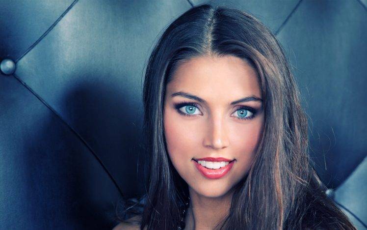 smiling, Brunette, Blue Eyes, Women, Face, Valentina Kolesnikova HD Wallpaper Desktop Background