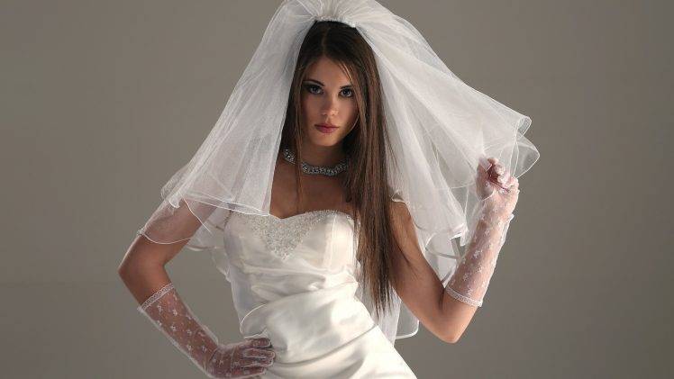 wedding Dress, Brunette HD Wallpaper Desktop Background