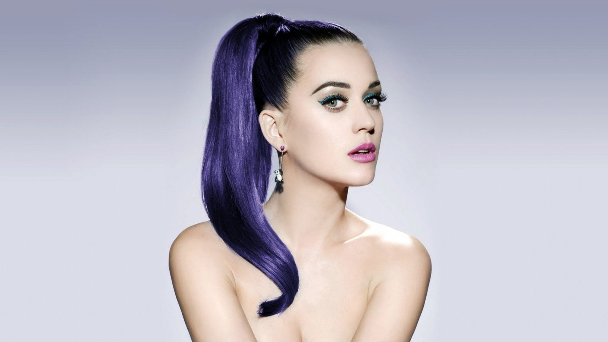Katy Perry, Women, Purple Hair Wallpaper