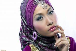 Asian, Muslim, Makeup, Eyes, Lips